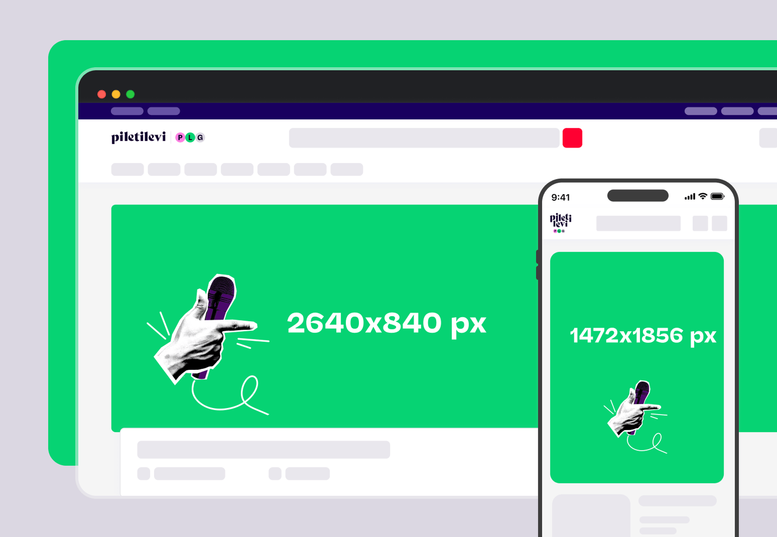 Header carousel banner on the homepage